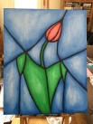 "Stained Tulips" 16" by 20"